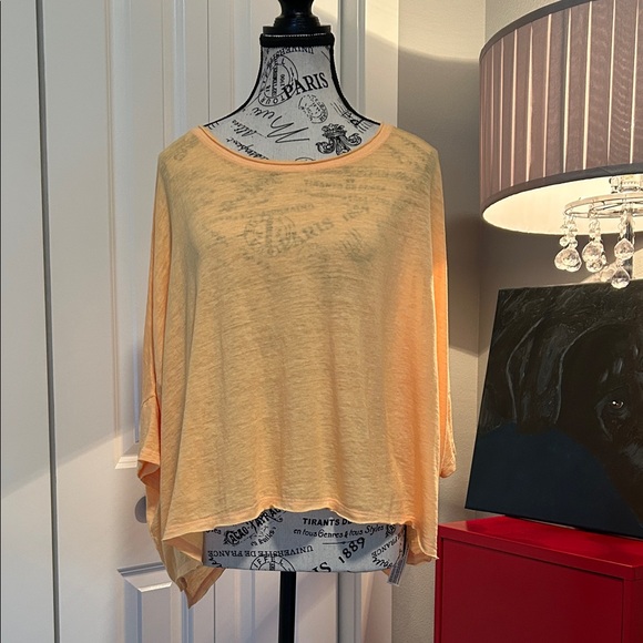 Flowy Peach Oversized Top by Free People Movement - Picture 1 of 13